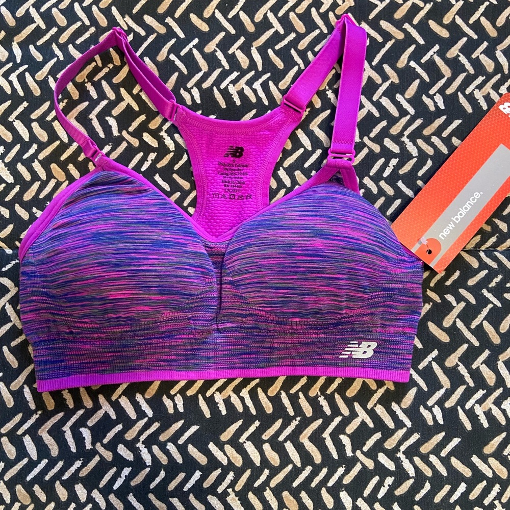 New Balance Pink Purple Sports Bra